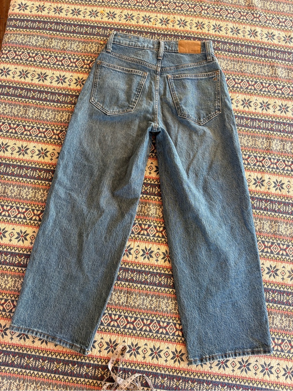 LIKE NEW Madewell The Perfect Vintage Wide Leg Crop Light Blue Denim Jeans 24P - Picture 3 of 12